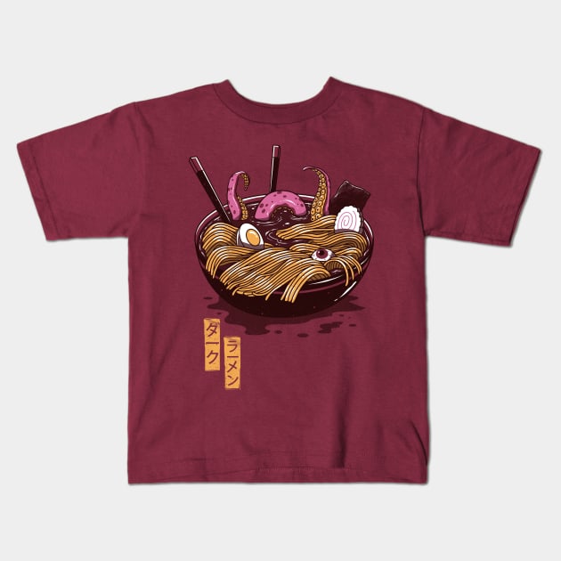 Dark Ramen Kids T-Shirt by Vincent Trinidad Art